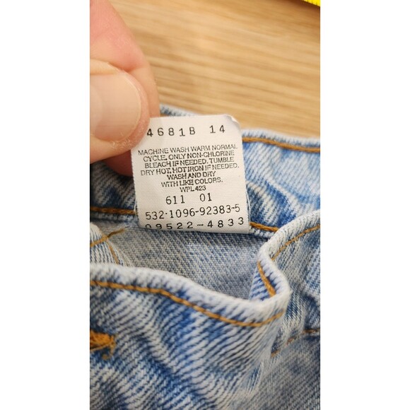 Levis 522 Jeans Womens 20 S Light Wash Tapered Fit Made In USA 36x29 Vintage - Picture 5 of 14